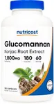 Nutricost Glucomannan 1,800mg Per Serving, 180 Capsules - Natural Fiber Source, Non-GMO, Gluten Free