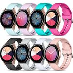 Maledan Compatible with Samsung Galaxy Watch 7 Band/Galaxy Watch 4 5 6 Band 40mm 44mm, Galaxy Watch 4 6 Classic/Galaxy Watch 5 Pro 45mm/Watch 3 Band, 20mm Soft Silicone Wristband Women Men, Small