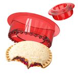 YUMKT 5 PCS Sandwich Maker Sets Includes Sandwich Cutter Press, Pancake Cookie Bread Cutter and Sealer for Kids Girls Boys, Sandwich Makers & Panini Presses (Red)