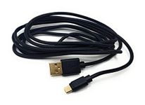 MainCore 3m Black Micro USB Cable 2.0 BRAIDED 24AWG Gold Contacts High Speed Charger Charging Lead Cord