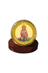 Diviniti Lord Hanuman Ji Ashirwad Photo Frame for Car Dashboard, Car Idol, Table Decor|MCF 1C Gold Frame with 24K Gold Plated Foil|Religious Frame For Pooja, Prayer and Gift (5.5X5.0 CM)