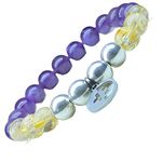 Positivators Digestion- Amethyst, Citrine & Silver) Beads Bracelet| Certified Stones & 925 Sterling Silver| Bracelet for Men & Boys | Bracelet for Girls & Bracelet for Woman | Couple Bracelet | Gifts- Anniversary etc.