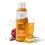 Wellbeing Nutrition Apple Cider Vinegar with Turmeric, Amla, Cinnamon and Black Pepper | Raw Unfiltered with 2X The Mother | Supports Weight Management, Boost Immunity & Detox, Skin Health | 500ml