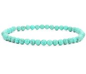 SIMPLÍ BASIC Natural Turquoise Healing Gemstone Bracelet 4mm Bead | Purification of The Heart | Evil Eye Beads | Removes Negative Energy | Inc Gift Box