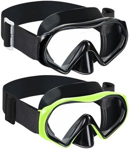 Aegend 2-Pack Snorkel Mask Goggles with Nose Cover with Adjustable Soft Knitted Strap, Panoramic 180°View, Anti-Fog Anti-Leak Swim Goggles with Adult&Youth Replacement Snorkeling Gear-Mask Only