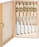 Kirschen 1101000 Number 1101 Firmer Chisel Set with Hornbeam Handles - Multi-Colour (6-Piece)