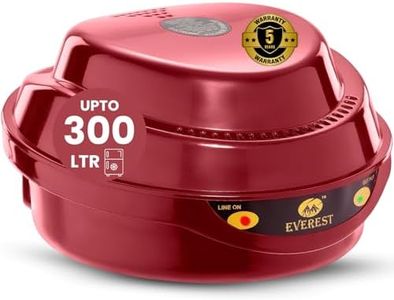 Everest ABS EPS 50 Voltage Stabilizer for Single Door Refrigerator Upto 310 litres | Convenient LED Indicator (Cherry Red Colour) (Working Range : 130 V - 290 V) (Capacity : 2 A) (5 Years Warranty)