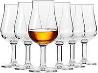 Krosno Bourbon Whiskey Brandy Cognac Tasting Glasses | Set of 6 | 3.4 oz | Epicure Collection | Large Water Cocktail Set | Home, Restaurants and Kitchen Set | Dishwasher Safe Snifter Whiskey Glass