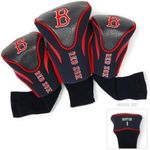 Team Golf MLB Boston Red Sox Contour Golf Club Headcovers (3 Count) Numbered 1, 3, & X, Fits Oversized Drivers, Utility, Rescue & Fairway Clubs, Velour lined for Extra Club Protection