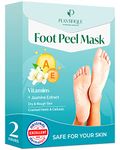 Plantifique Foot Peel Mask – 2 Pairs Exfoliating & Dermatologically Tested Foot Treatment, Removes Dead Skin & Repairs Heels for Soft Feet – Vitamins Scent, Gift for Women & Men
