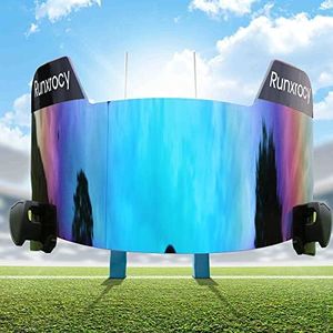 Runxrocy Football Visor Eye Shield Universal Fit Outdoor Sports Eye Protective Shield for Helmet with Visor Clips Scratch Resistance