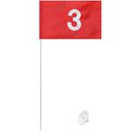 Golf Flagstick 6 Ft, Golf Flags for Putting Green, Double-Sided Digital Golf Flag for Yard, Golf Pin Flagsticks Hole Set with Long Pole and Ball Retriever, 1 Pack (Number 3)