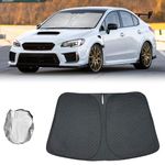 BIllisin Front Windshield Sun Shade Compatible with Subaru WRX，Lychee Pattern Foldable Sunshade Window Protector Cover for Subaru WRX 2017-2023 Accessories