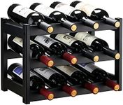 VASMIA Bamboo Wine Rack, Sturdy and