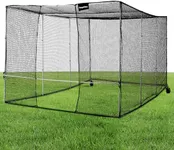 Portable Outdoor Softball Baseball Batting Hitting Cages with Frame and Net for Home Backyard Accessories Heavy Duty Portable Batting Cage for Garage Baseball Batting Cage Net for Hitting and Pitching