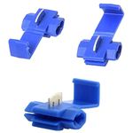 DIY Crafts Pack Of 10 Pcs, Blue, Lock Wire Connectors Set, Quick Splice Connector Terminals, Electrical Wire Splice Connectors, Quick Conn (Pack Of 10 Pcs, Blue)