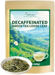 TeeLux Decaf Green Tea, CO2 Decaffeinated Green Tea Loose leaf, Delicate & Smooth Flavor, 7oz