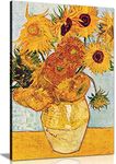 Van Gogh Sunflowers Canvas Wall Art Picture Print (24X16)