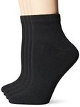 Dr. Scholl's Womens Non-Binding Ankle 4 Pack Casual Sock, Black, 4-10 US