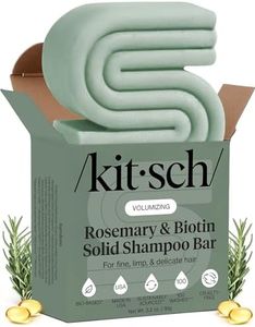 Kitsch Rosemary & Biotin Volumizing Natural Shampoo Bar | Strengthening & Thickening Shampoo for All Hair Types, Made in USA, Vegan, Paraben Sulfate & Cruelty Free Soap