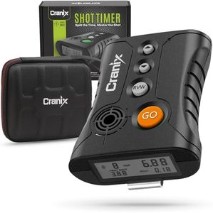 Professional Shot Timer for Shooting Competition, 0.01s Precision Tactical Training Shot Timers with Loud Buzzer, Enhanced Detection & Long Battery Life & 4 Modes (Orange)