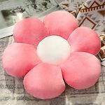 Morbuy Flower Shape Cushion Chair Seat Pad Cute Plush Pillow Super Soft Petal Tatami Cushion Floor Pillow for Girls Bedroom Sofa Kids Reading Corner Decor (Light Pink,65cm/25.5inch)