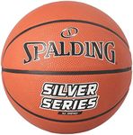 Spalding - Silver Series - Basketball ball - Size 7 - Basketball - Certified ball - Material Anti-slip - Excellent grip - Perfect for Indoor - Rubber ball