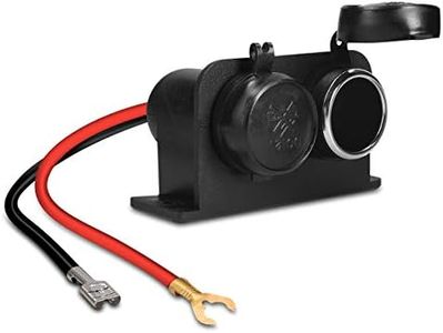 Navaris Prise allume-cigare - Adaptateur prise allume-cigare double étanche 12V - Chargeur téléphone portable tablette GPS pour voiture moto bateau