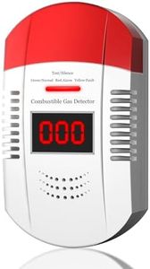 Natural Gas Detector & Combustible Gas Alarm - Easy Plug-and-Play Installation with Advanced Chip Technology, 85dB Alert for Methane, Propane, Ethane - Perfect for Home and Kitchen Safety