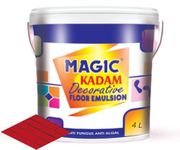 Magic Kadam Decorative Floor Paint with high substrate adhesion strength for cement and floor tiles | anti-fungus, anti-algal, water repellant and weather resistance (4 Liters, Signal Red)