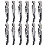 RECUTMS 12 Pack Wine Opener Corkscrews for Wine Bottles Heavy Duty Stainless Steel with Foil Cutter Small Stainless Steel Gift for Home Wedding Party Bartenders Servers Waiter（Gray）