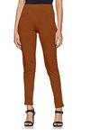 Rupa Softline Women's Cotton Stretch Ankle Length Leggings (Free Size with Pocket, D.Rust)