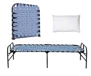 LUSTER Metal Platform; Folding King Bed (Multicolor)