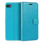 Shantime BlackBerry Motion Wallet Case, Premium PU Leather Magnetic Flip Case Cover with Card Holder and Kickstand for BlackBerry Motion Sky Blue