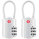 Diyife TSA Luggage Locks, [Newest Version][2 Packs] 3-Digit Security Padlock, Combination Padlocks, Code Lock for Travel Suitcases Luggage Bag Case etc. Silver