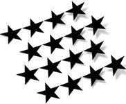 (5 inch) Set of 20 Black Stars Vinyl Wall Decals Stickers - Removable Adhesive Safe on Smooth or Textured Walls Bathroom Kids Room Nursery Decor