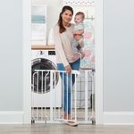 Regalo Easy Step 38.5-Inch Wide Walk Thru Baby Gate, Includes 6-Inch Extension Kit, Pressure Mount Kit, Wall Cups