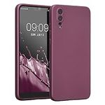 kwmobile Case Compatible with Huawei P20 Case -Soft TPU Back Phone Cover - with Metallic Look - Metallic Lavender