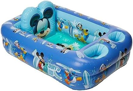 Disney Mickey Mouse Air-Filled Cushion Bath Tub - Free-Standing, Blow up, Portable, Inflatable, Safe Bathing, Baby Bathtub, Toddler Bathtub