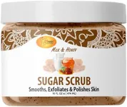 SPA REDI - Sugar Body Scrub, Milk and Honey, 16 Oz, Exfoliating, Moisturizing, Hydrating and Nourishing, Glow, Polish, Smooth and Fresh Skin - Body Exfoliator