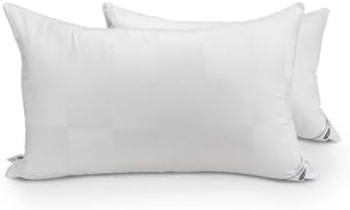 Luxury Hotel Collection Down Alternative Pillows, Standard Size, Medium or High Profile, 250 Thread Count Cotton Cover, Set of 2, White, Machine Washable, Made in Australia (Medium Profile)