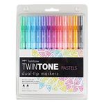 Tombow Twintone Marker Set 12-Pack Dual-Tip, Pastel