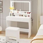 LIKIMIO Vanity Desk with LED Lighte