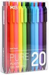 Erofa KACO Pure Retractable Gel Ink Pens, Assorted Colors Gel Pens Set Fine Point 0.5mm for Art Painting Student School Office Gift (I860)