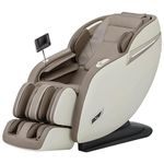 MassaMAX Full Body Massage Chair, Zero Gravity Recliner with Yoga Stretch, SL Track, Airbags, Heating, Touch Screen & Foot Rollers (MD906-Beige)