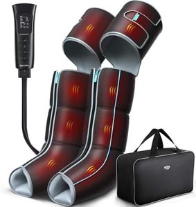 ALLJOY Leg Massager with Heat and Compression, Leg Massager for Circulation and Pain Relief Helpful for Swollen Legs, Edema, RLS, Gifts for Dad Mom Men Women