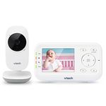 VTech VM3252 2.8” Digital Video Baby Monitor with Full-Color and Automatic Night Vision, White