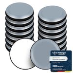 VABNEER Furniture Sliders for Hardwood Floors and Carpets, 16-Pack PTFE Teflon Gliders, Self-Adhesive Round Furniture Moving Pads for Chairs, Tables, Couches & Heavy Appliances (19mm)