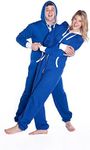 Big Feet Men's Hoodie Jumpsuit X-Small Royal Blue