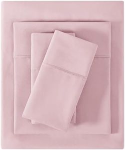 Softan Full Size Sheet Set, Soft Full Bed Sheets - Microfiber Fitted Sheet with 15" Deep Pockets - Breathable 4 Pieces Double Bed Sheets- Bedding Sheets & Pillowcases, Pink